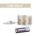 thumbnail image 3 of Guirnalda de luces LED de Navidad con control remoto y batería USB, alambre de cobre, para decoración de bodas y fiestas, 10 m, 20 m, 3 of 5
