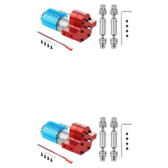 ZheElen Accessoire de Transfert de Boîtier en Métal 370 pour WPL C14 Q60 Robuste et Fiable Rouge 3.17mm 2Set