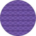 thumbnail image 1 of Ahgly Company Machine Washable Indoor Round Transitional Purple Amethyst Purple Area Rugs, 7' Round, 1 of 7