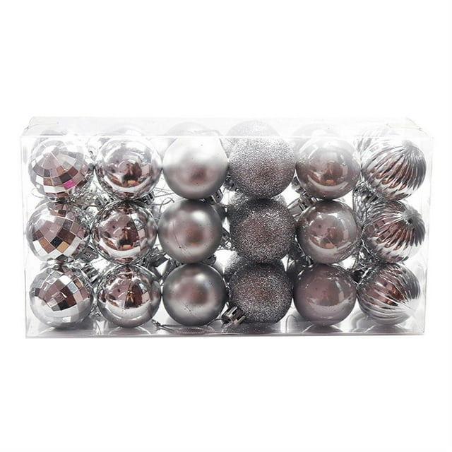 Adornos Navideños Decoración De Árbol De Navidad Bolas De Plástico De Navidad Inastillables Adornos Para Decoración De Aniversarios Y Fiestas 36 Unids/Set 4 Cm Minnieouse HA044571-01