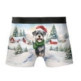 thumbnail image 2 of Hello Winter Schnauzer Frosty Morning Walk Welcome Snowy Christmas All Over Print Boxer Briefs Underwear for Men Dad Miniature Schnauzer Dog Lover - 02018, 2 of 6