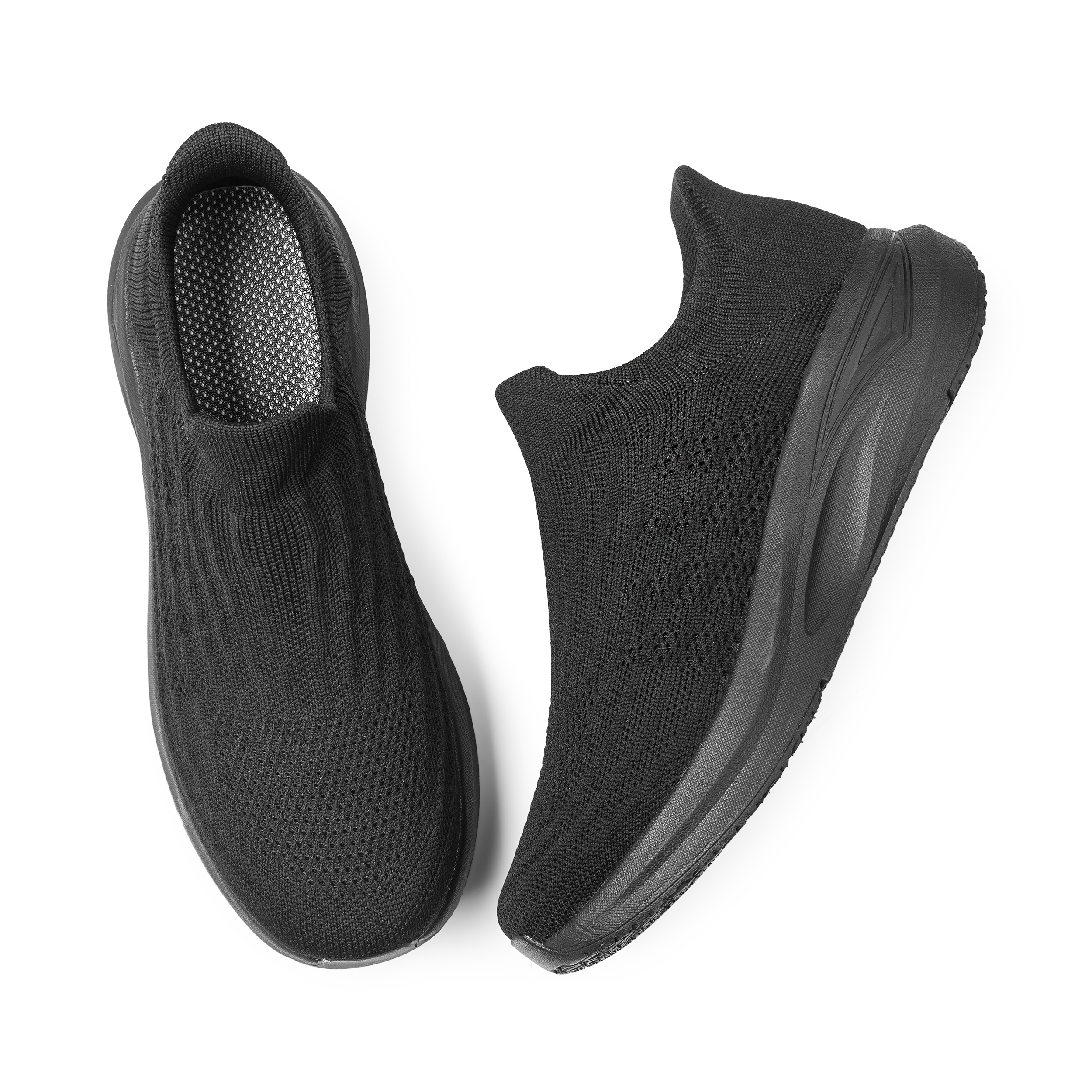UUYOUNI Womens Slip on Walking Shoes Breathable Sock Shoe Non-Slip Mesh Casual Sneakers