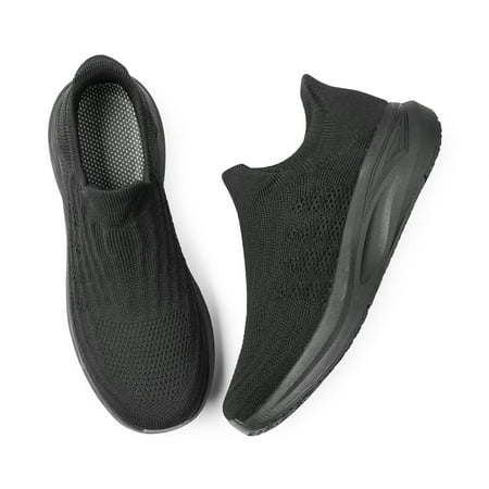 UUYOUNI Womens Slip on Walking Shoes Breathable Sock Shoe Non-Slip Mesh Casual Sneakers