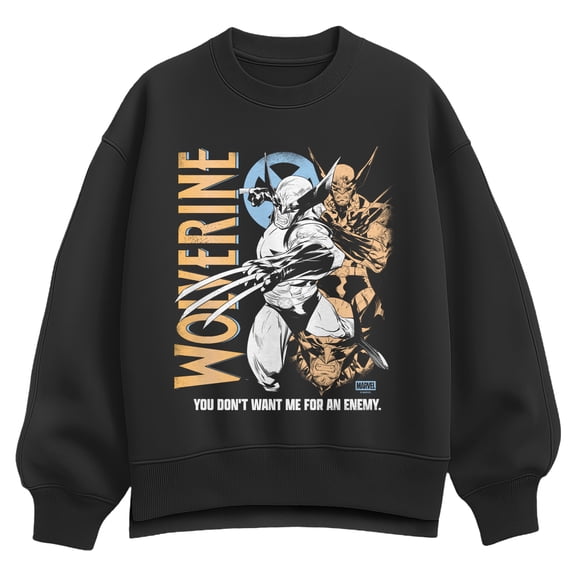 Wolverine - Don't Want Me For An Enemy - Women's Oversized Fleece Crew Sweatshirt