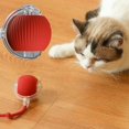 thumbnail image 3 of Automatisk bitsäker kattboll med rep - självunderhållande hoppboll grå, 3 of 5