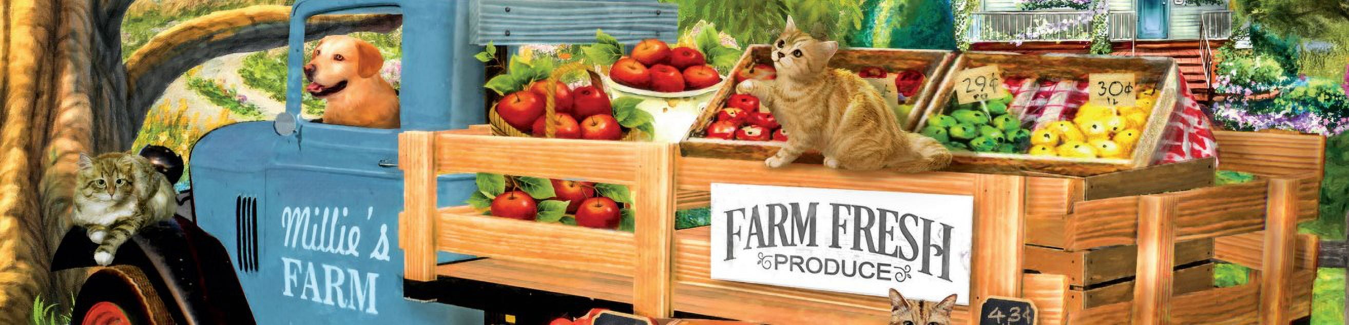 Ceaco 500 Piece Tom Wood Land of the Free Farm Fresh Interlocking Jigsaw Puzzle