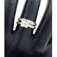 thumbnail image 4 of Midwest Jewellery Diamond Bridal Set 10K White Gold Engagement Ring/Wedding Ring Set Princess Cut White Gold 10k 2pc Set (1ctw, i2/i3, I/j) (white-gold, 10) (8), 4 of 5
