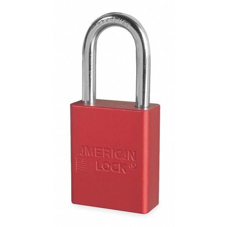 AMERICAN LOCK A1106KARED16274 Lockout Padlock,KA,Red,17/8"H