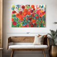 thumbnail image 3 of Elephant Stock Vivid Poppy Collage Wall Art - Horizontal Canvas Wall Art - Living Room Wall Decor - Abstract Canvas - Green And Orange Decor By Tara Funk Grim - 48" x 32", 3 of 8