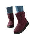 thumbnail image 3 of Gyexs Mens Snow Boots, Winter Shoes Women Size 9, Lightweight, Snap, Moto, Open Toe, Outdoor Wear, Red, Size 6, 3 of 8