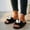 Black, variant on uublik Cute Fuzzy Slippers for Women Indoor Home Slippers House Slippers Open-Toe Breathable Winter Indoor Slippers, Black