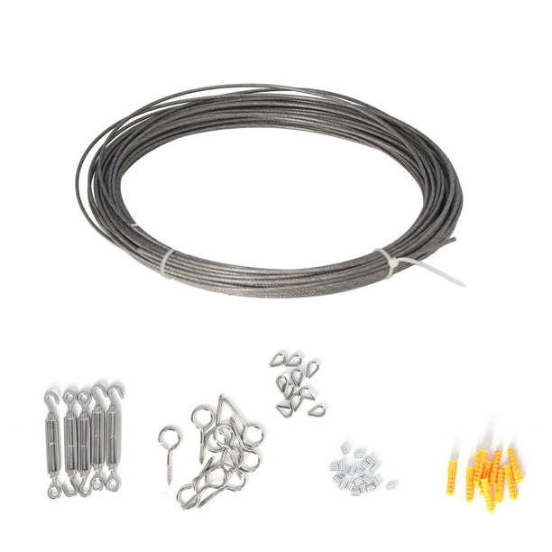 Stainless Steel Wire Rope Kit PVC Coated String Light Hanging Rope