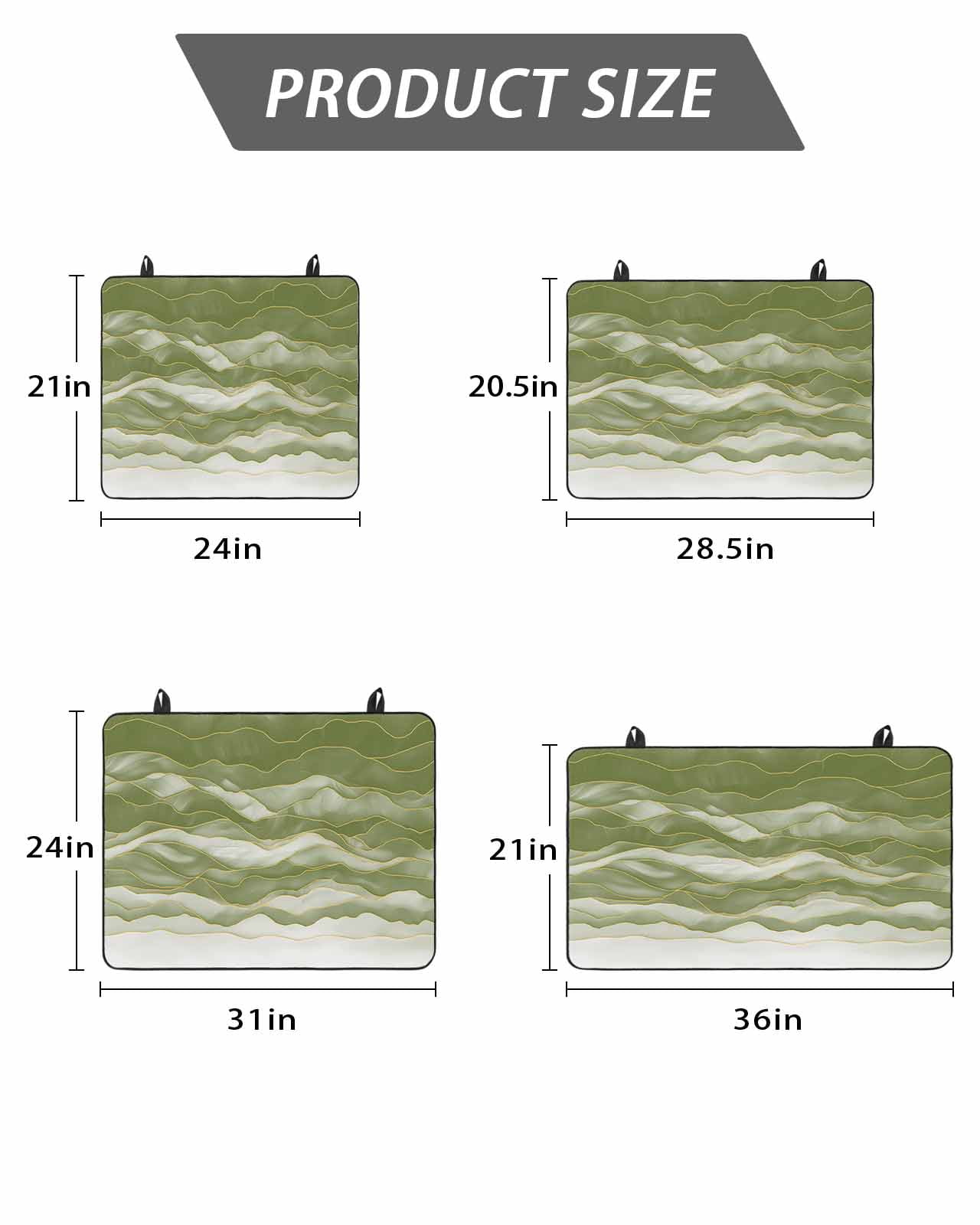 Stove Top Covers for Electric Stove, Sage Green Ombre Glass Stovetop Cover Protector, Modern Moire Abstract Art Luxury Induction Cooktop Protector Oven Mat for Kitchen Countertop 36"x21"