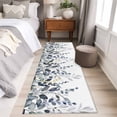 thumbnail image 4 of Blue Grey Eucalyptus 2'x6' Runner Rugs for Hallway Kitchen Bedside Non Slip Washable, Watercolor Spring Weeping Botanical Entryway Rug Runners with Rubber Backing, Long Carpet Runner for Laundry Room, 4 of 8