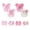 Color4, variant on 4PCS Newborn Baby Hospital Hats Beanie Bow Infant Caps Cotton Preemie Hats No Scratch Mittens Set for 0-1 Years Old