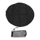 thumbnail image 4 of Cojín de asiento circular para exteriores, alfombrilla de asiento plegable portátil, alfombrilla para sentarse con aislamiento térmico para viajes, pesca, Picnic, color negro, 4 of 8