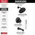 thumbnail image 3 of Delta T17t489 Tetra Tempassure 17T Series Thermostatic Tub And Shower Trim Package - Black, 3 of 3