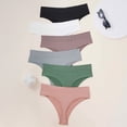 thumbnail image 4 of Lunuaoe Women's Plus Size High Waist Panties, Sexy Seamless Underwear, Breathable Soft Briefs, 4 of 5