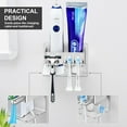 thumbnail image 5 of Toothbrush Holders - Wall Mounted Toothpaste Holder for Bathrooms, Stainless Steel Tooth Brushing Holder Shower Electric Tooth Brush Head Holder Organizer Storage Brushed Nickel Silver, 5 of 7