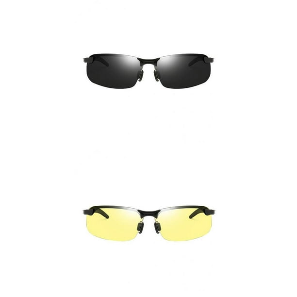 2x Polarized Sunglasses Men Driving Glasses , Yellow, Size 