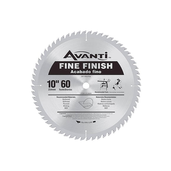 Disco Sierra Circular 10" Avanti Madera Mdf Contrachapada