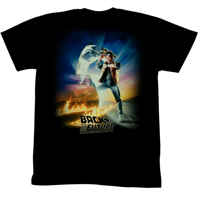 Back To The Future T-Shirt Adulte Noir avec Affiche du Film Btf