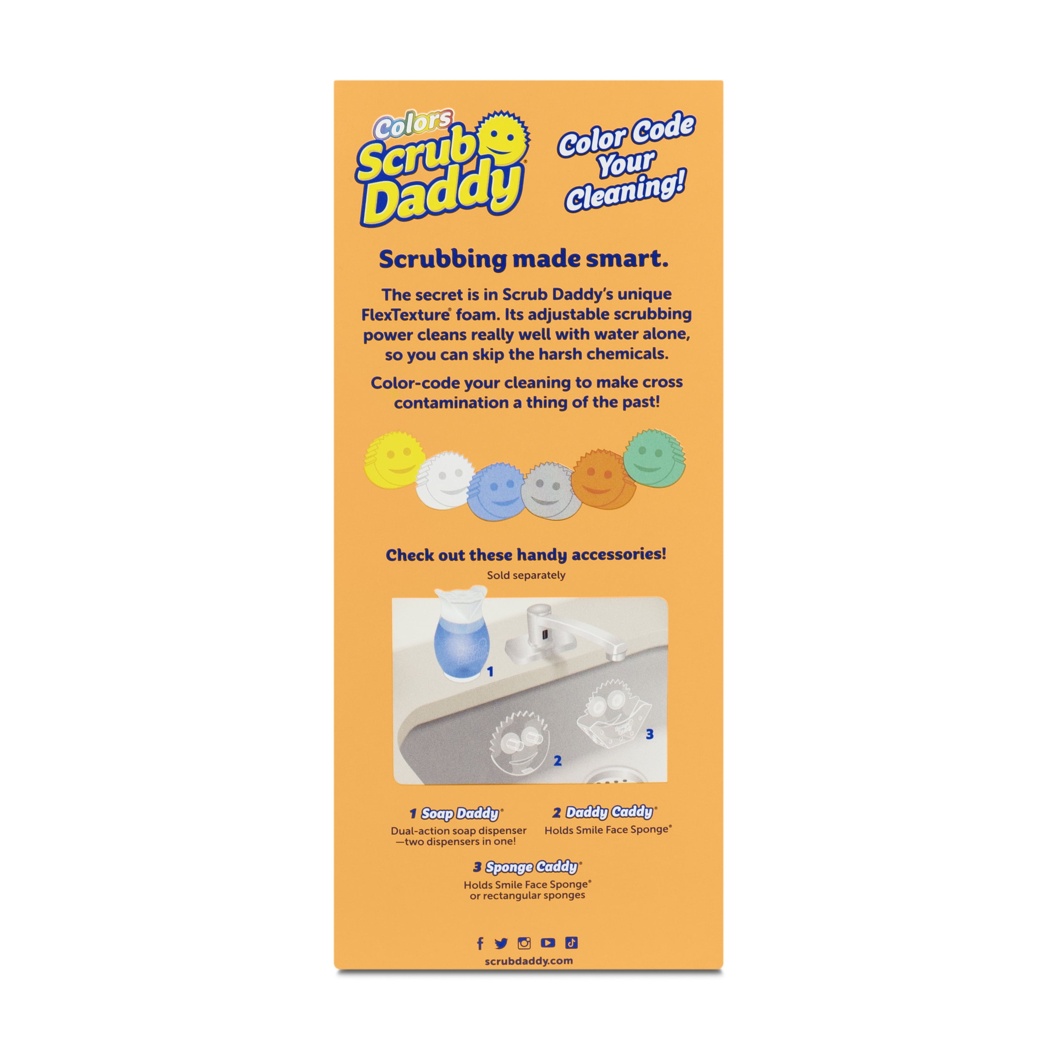 Scrub Daddy Color Sponges, Scratch-Free, 4-Count photo 2