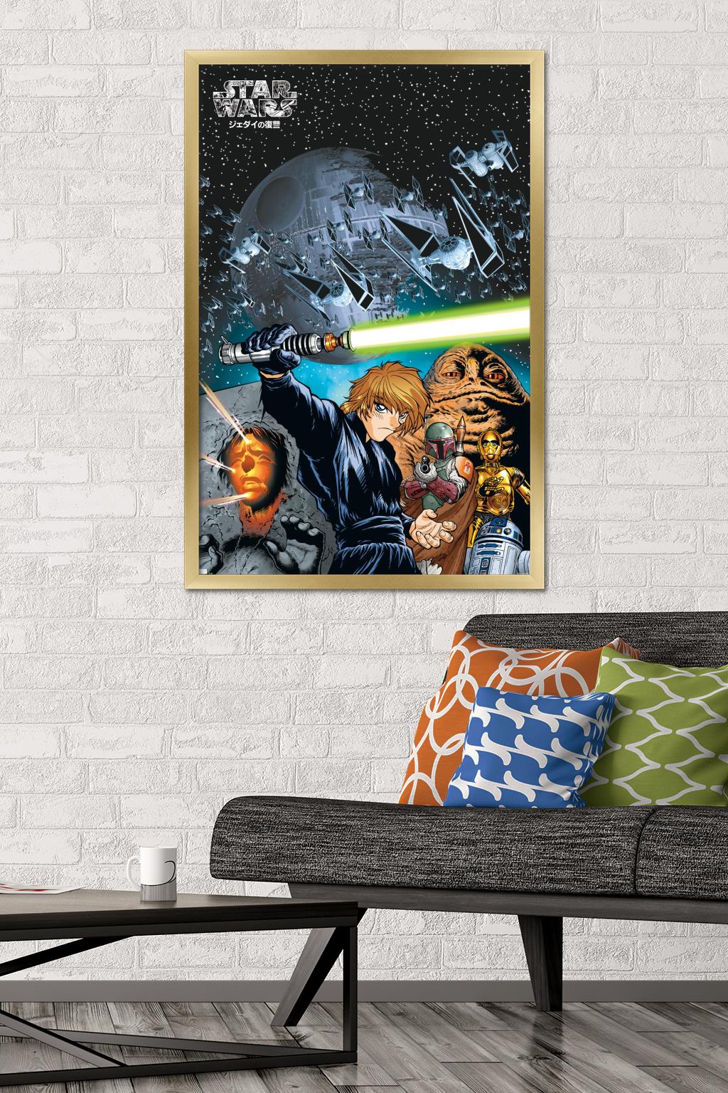 Star Wars: Manga Madness - Return of the Jedi Wall Poster, 22.375" x 34" Framed