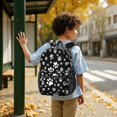 thumbnail image 6 of Dog Paw Print Black Pattern 17" School Backpacks for Teens,Waterproof Oxford Fabric,S-Shape Padded Straps for School,Travel,Hiking,Camping, 6 of 6