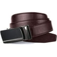 thumbnail image 3 of ROXONI Men's Ultra Soft Geniune Leather Ratchet Dress Belt with Automatic Buckle, Enclosed in an Elegant Gift Box - 2 Pack Combo, 3 of 7