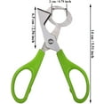 thumbnail image 3 of 2 Pieces Quail Egg Scissors, Stainless Steel Quail Egg Scissors, Small Egg Scissors, Scissors for Opening Quail Eggs, Stainless Steel Egg Shell Opener for Home, Kitchen, Restaurant (Green), 3 of 7