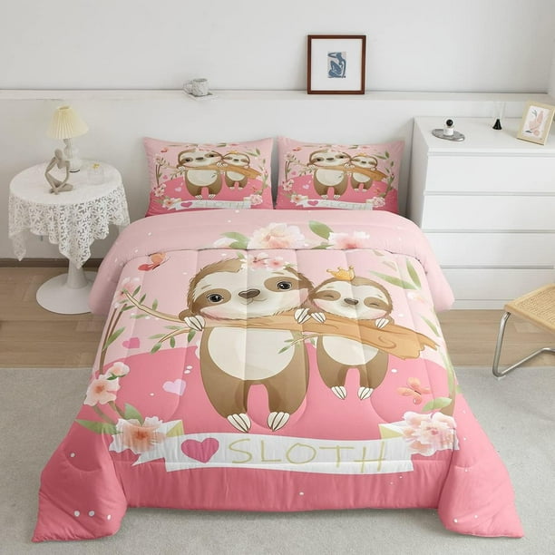 Edredón Nórdico Reversible De Barbie – Juego De Cama Individual Para Niñas (135x200 Cm) – Rosa Y Muñecas
