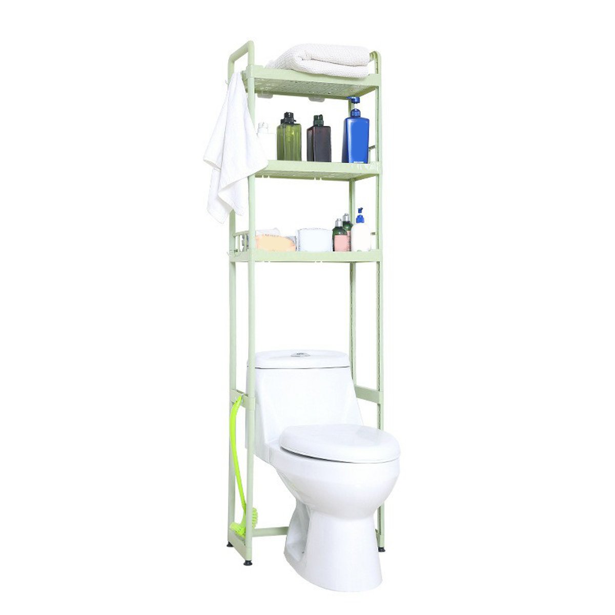 UDEAR 3 Shelf Bathroom Space Saver,Over The Toilet Rack,Bathroom Corner Stand Storage Organizer Accessories,Bathroom Tower Shelf,White
