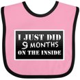 thumbnail image 3 of Inktastic 9 Months on the Inside Boys or Girls Baby Bib, 3 of 4