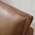thumbnail image 4 of Aukfa 78" Chaise Futon Oversized Pull Out Sleeper Chair Bed for Home Office, Leather, Brown, 4 of 12