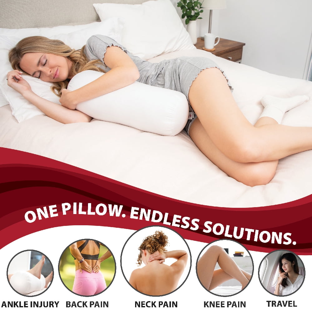 Core Products Jackson Roll Orthopedic Bolster Pillow - Neck, Back, Leg, Knee & Arm Support – Cervical & Lumbar Roll for Pain Relief, Spinal Alignment & Travel Comfort for Bed or Chair