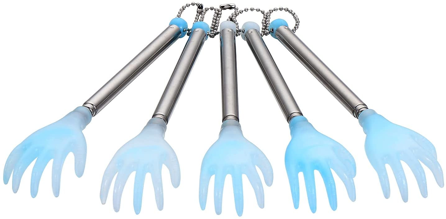Unique FingerLike Design 5 Pack Portable Back Scratchers for Adults
