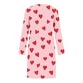 thumbnail image 6 of Diufon Women's Valentine's Day Nightgown Long Sleeve Cute Printed Sleep Dress Soft Comfortable Nightdress, 6 of 6