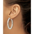 thumbnail image 3 of Sterling Silver 4Mm Round Hoop Earrings (Width 40) (Length 42) - Jbsp, 3 of 5