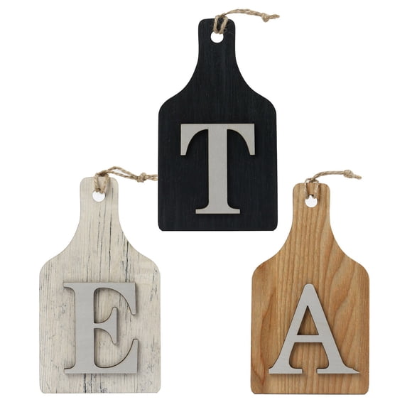 Letrero de madera con recorte «EAT» para colgar, decorativo para la cocina o el hogar. Letrero «EAT» con letras de madera decorativas para colgar, arte rústico para la pared