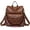 Brown, variant on Women Fashion Backpack Purse PU Leather Casual Snake Pattern Shoulder Bag Fashion Ladies Satchel Bags