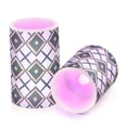 thumbnail image 7 of Yayeee Flameless Candles with Remote Flickering Battery Operated Multi Color Changing, Gold Geometric Pattern, 7 of 7