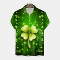 thumbnail image 2 of JFHHQ Men's St Patricks Day Short Sleeve Casual Shirt 3D Printed Autumn Long Sleeve tops Green M, 2 of 6