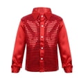 thumbnail image 1 of Camisa de baile de lentejuelas brillantes para niños, Cosplay de discoteca de los años 70, disfraz de actuación para estudiantes, blusa de espectáculo de escenario de baile de Jazz de Hip-hop, 1 of 5