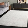thumbnail image 5 of SAFAVIEH Rumi Beumont Solid Polyester Shag Area Rug, Ivory/Light Beige, 6'7" x 6'7" Round, 5 of 5