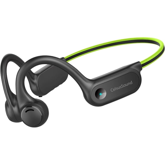 Open-Ear Sports Headphones with Mic, 10Hr Playtime, Bluetooth 5.2 Wireless Earphones Waterproof for Running, Biking, Gym