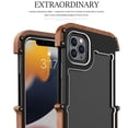 thumbnail image 5 of Dteck iPhone 13 Pro Max Case, Heavy Duty Aluminum Metal Wood Bumper Frame Cover Shockproof Dropproof Protective Case for iPhone 13 Pro Max 6.7 inch, 5 of 5