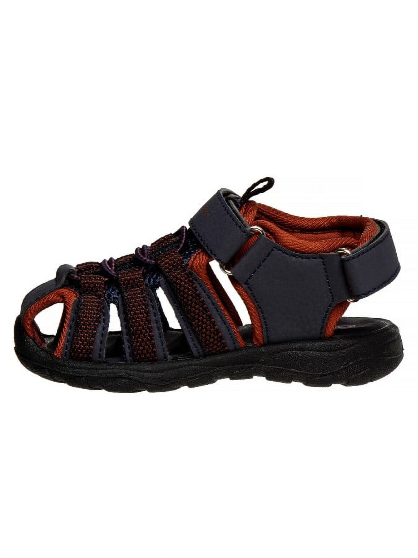 Beverly Hills Polo Club Boys Fisherman-Style Sport Sandals (Little Kid Sizes) - Navy/Red, 11