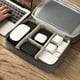 thumbnail image 4 of Bolsa de Almacenamiento de Cables Organizador de Dispositivos Electrónicos Digitales para Viajes, Estuche Portátil para Cables, Cargadores y Accesorios Gris, 4 of 7
