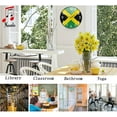 thumbnail image 3 of GZHJMY Fashion Jamaican Flag Round Wall Clock, 9.5 Inch Silent Battery Operated Quartz Analog Quiet Desk Clock for Home,Office,School, 3 of 7